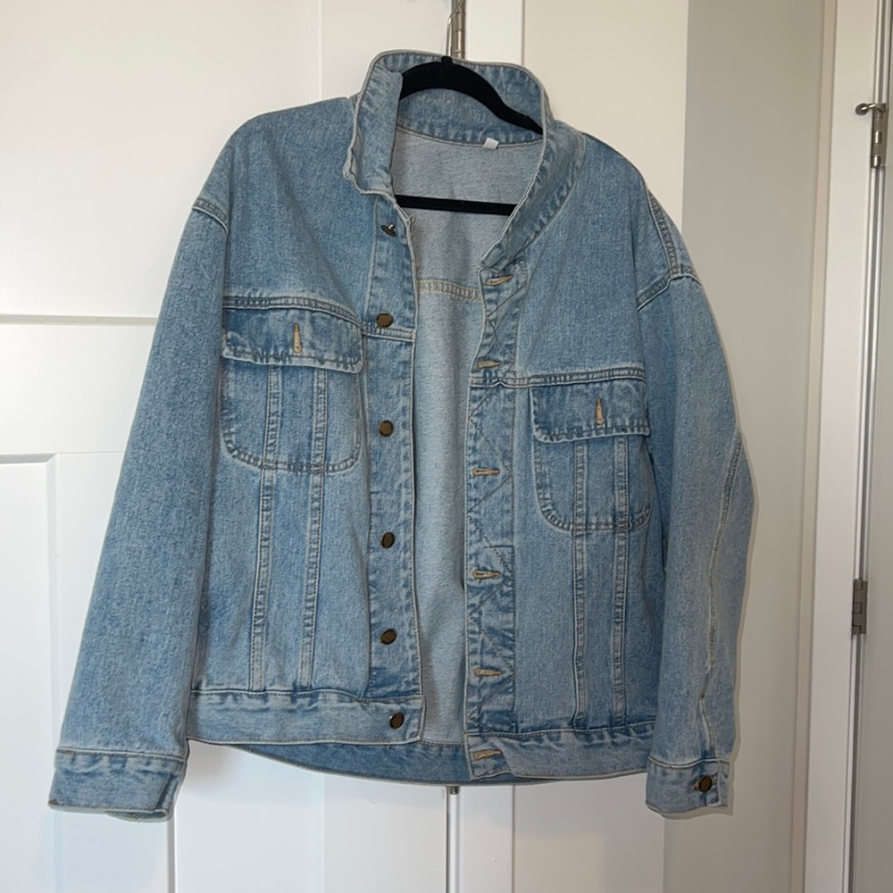 Shein oversized jean jacket